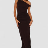 Jade – Rochie de Damă Maxi Elegantă cu Fante Asimetrice
