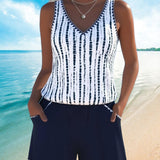 Petronela – Costum de baie casual cu imprimeu