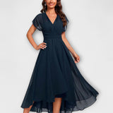 Luminița – Rochie Elegantă Albastru Profund