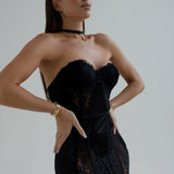 Megan | Babydoll din Satin cu Detalii din Dantelă