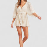 Mira – Rochie mini retro cu aspect dantelat