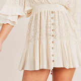 Mira – Rochie mini retro cu aspect dantelat