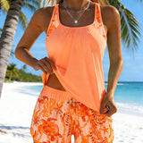 Bianca – Tankini elegant cu imprimeu ocean