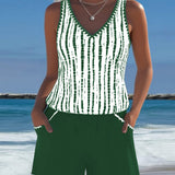 Petronela – Costum de baie casual cu imprimeu