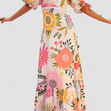 Nadia – Rochie maxi cu imprimeu