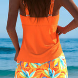 Minodora – Tankini elegant cu fustă tropicală