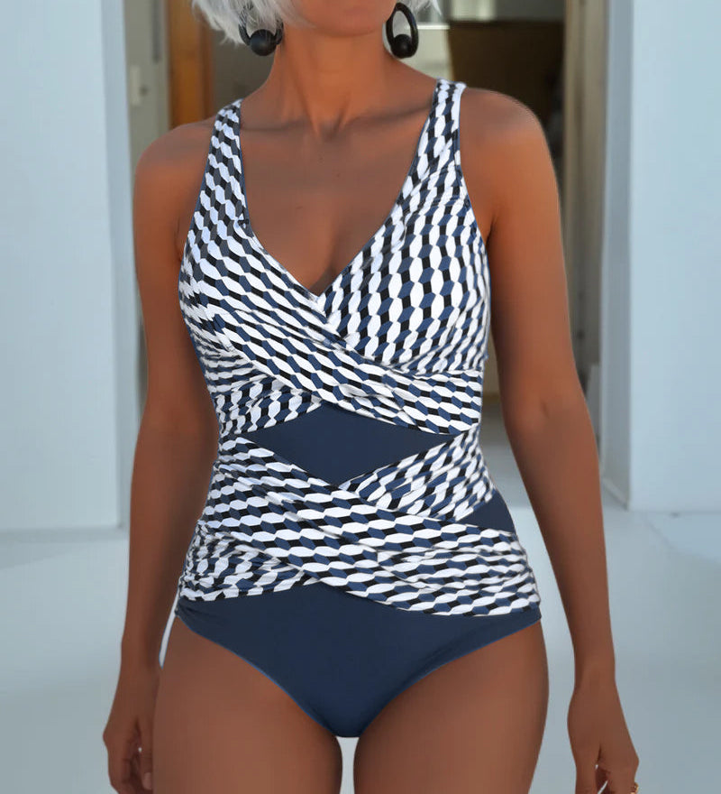 Adela – Costum de baie cu design încrucișat pentru vacanțe elegante