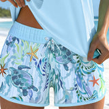 Bianca – Tankini elegant cu imprimeu ocean