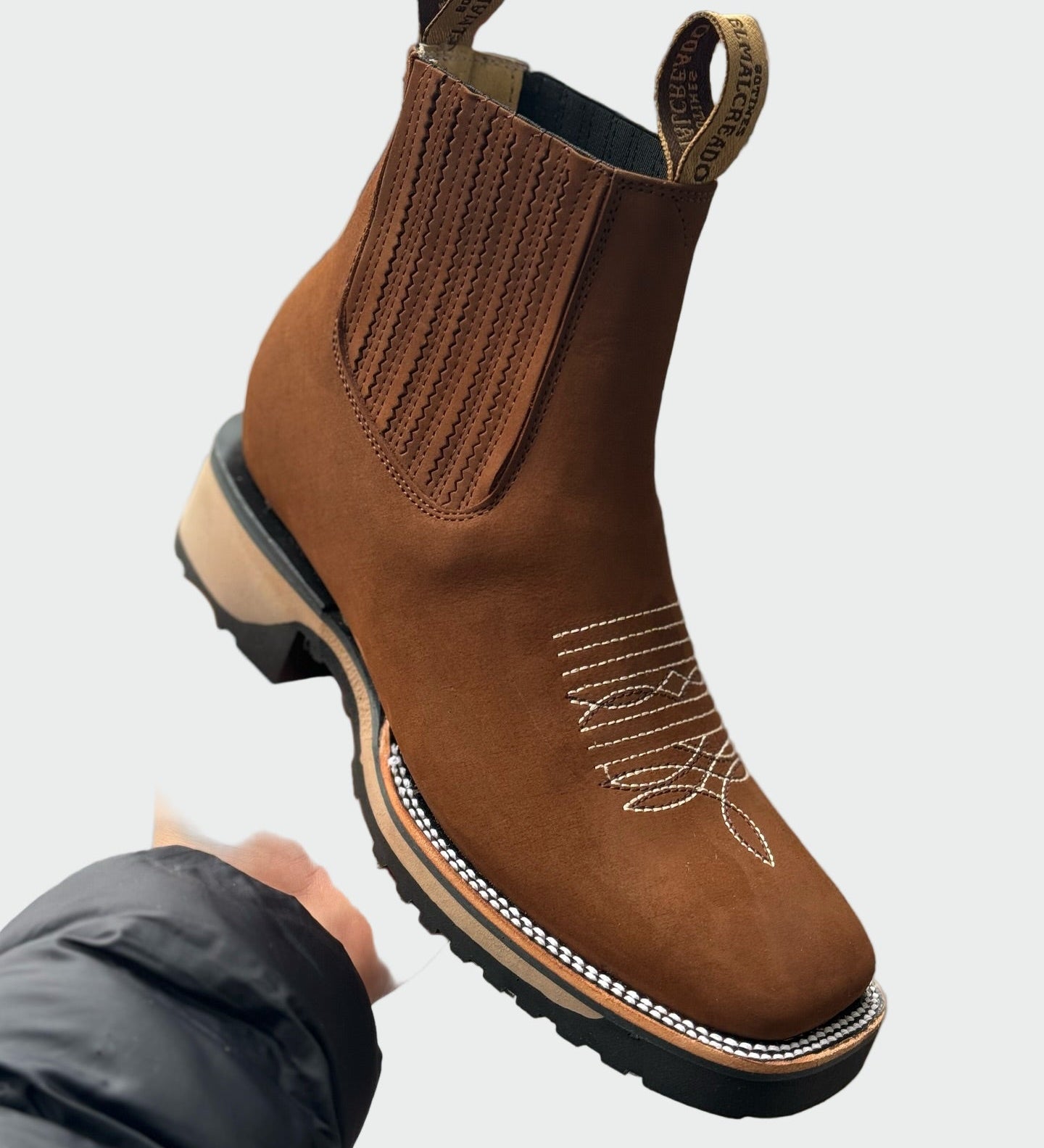 Ankica - Botine din piele ecologică de cowboy