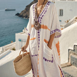 Ecaterina – Rochie Caftan violet și condiment