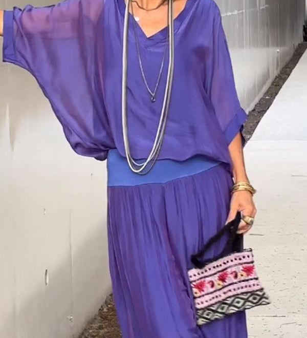 Larisa – Compleu Chic Estival Cu Pantaloni Fluizi