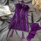 Megan | Babydoll din Satin cu Detalii din Dantelă