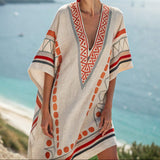 Flavia – Rochie Caftan ocre și argile