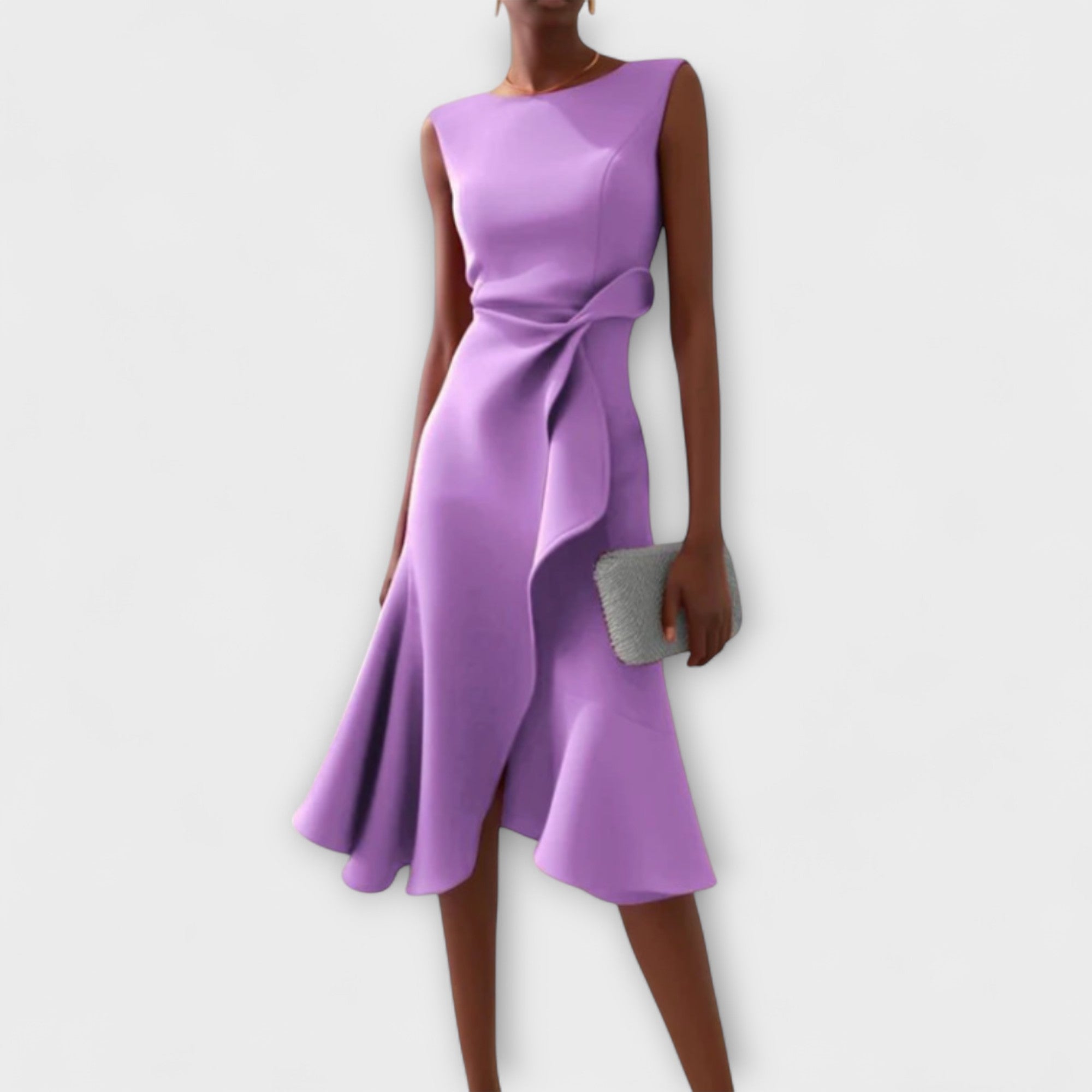 Juliette – Rochie midi drapată asimetric