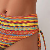 Roza – Costum de baie din două piese cu imprimeu în dungi