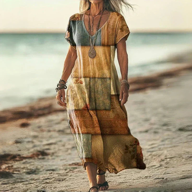 Elisabeta – Rochie vaporoasă batik