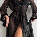 Keira | Kimono din Dantelă Transparentă