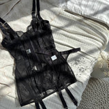 Alessandra | Rochie de Noapte Satinată Neagră Mirage