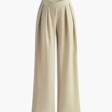 Pantaloni Largi Plisați Stil Old Money