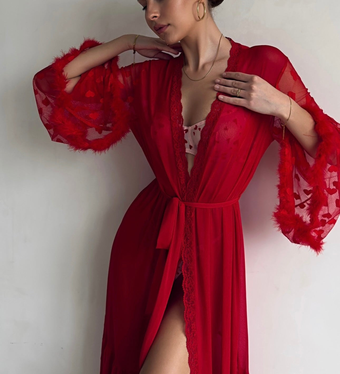 Keira | Kimono din Dantelă Transparentă
