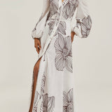 Bianca - Rochie Maxi Brodată