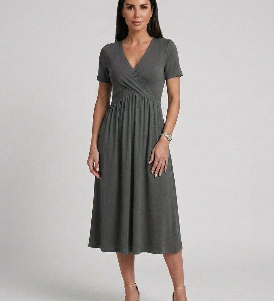 Georgeta – Rochie cu decolteu în V
