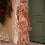 Ileana – Rochie Elegantă cu Imprimeu Floral și Croială Romantic