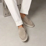 Loafer Clasic Din Suede Gri Deschis