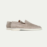 Loafer Clasic Din Suede Gri Deschis