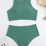Octavia – Bikini sportiv cu talie înaltă și elastic