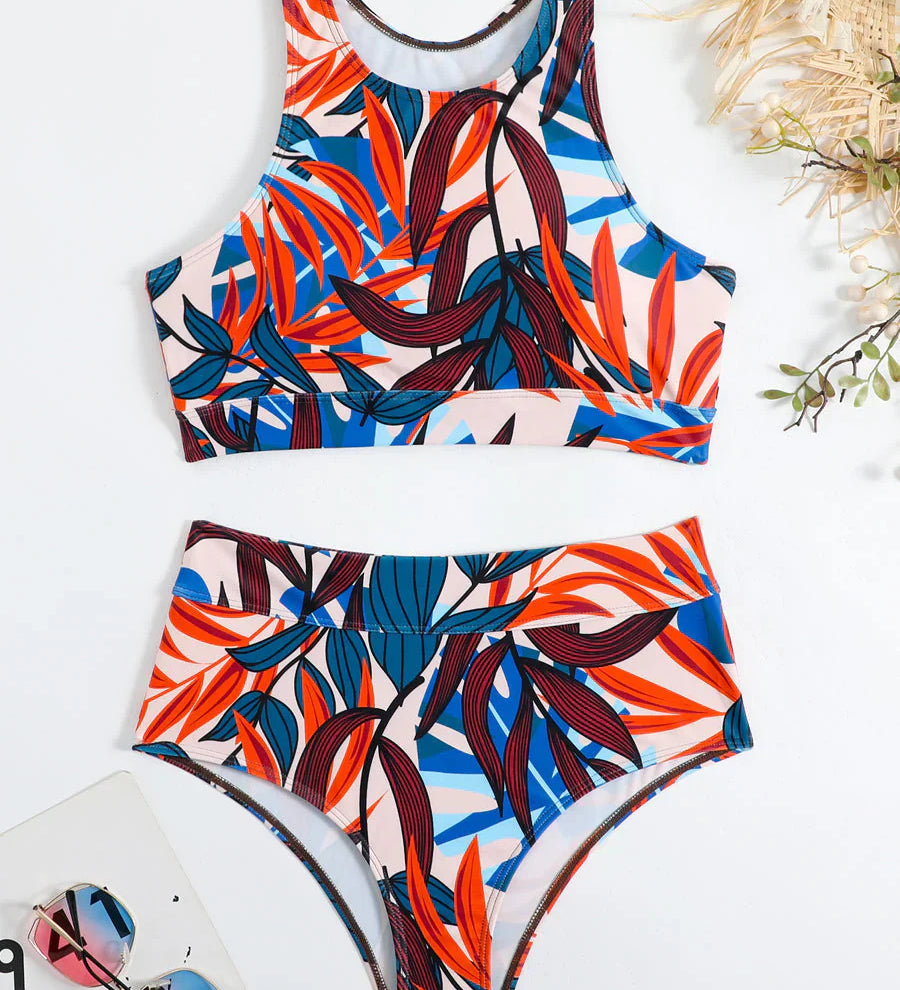 Octavia – Bikini sportiv cu talie înaltă și elastic