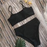 Cristina – Set bikini cu talie înaltă bandeau