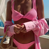 Corina – Set bikini cu top twist și talie joasă