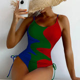 Daria – Costum întreg cu nuanțe multiple și legături laterale