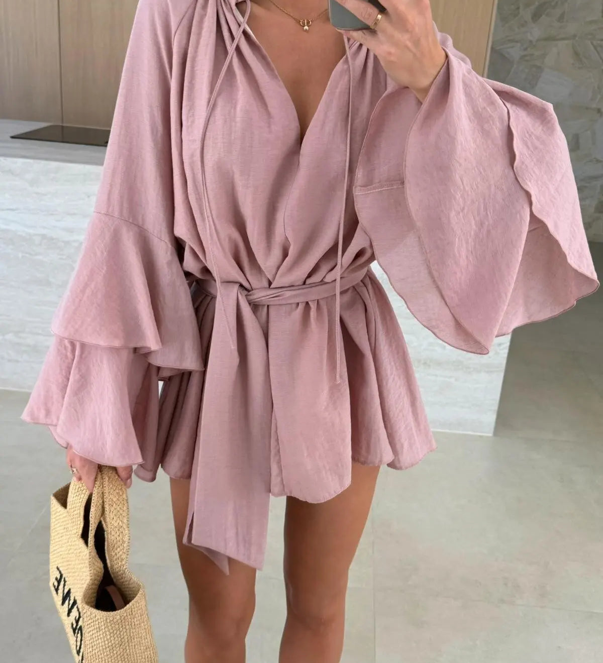 Dina – Rochie cămașă cu curea