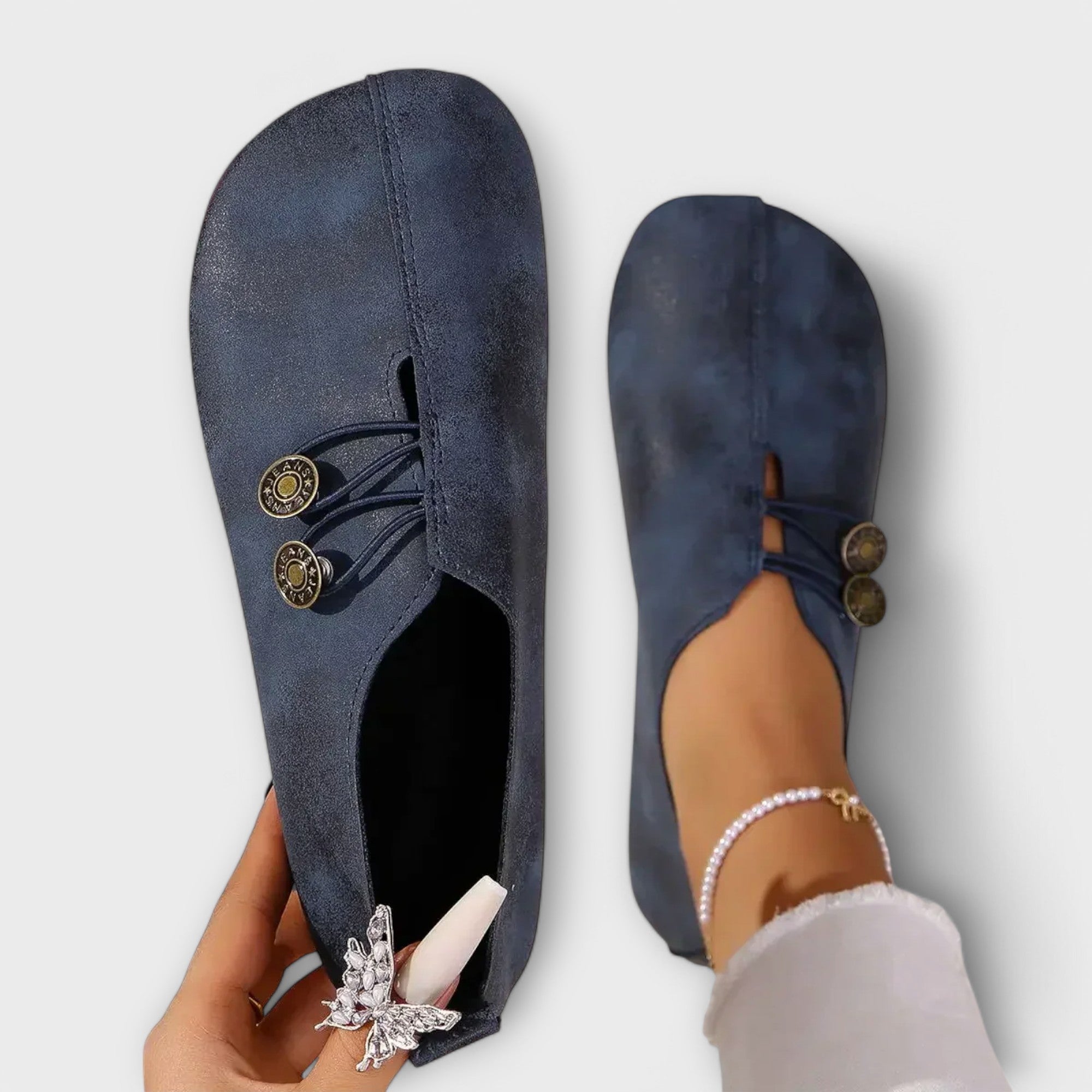 Noera - Mocasini din velur