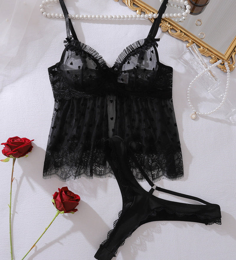 Rosa | Set Top din Mesh Sensual & Slip