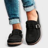 Mocasini ortopedici pentru femei cu cataramă decorativă