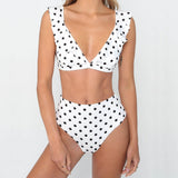 Simona – Bikini elegant cu decolteu în V și buline