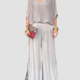 Larisa – Compleu Chic Estival Cu Pantaloni Fluizi
