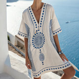 Oana – Rochie Caftan roză de Santorini