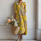 Ecaterina – Rochie Artistică cu Imprimeu Paisley