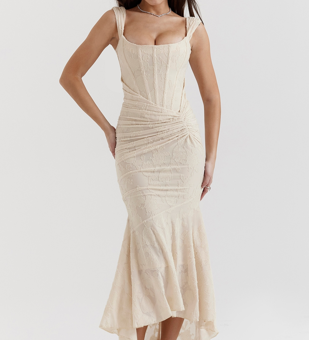 Carisia – Rochie de Damă Maxi Elegantă cu Dantelă