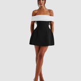 Isadora - Rochie Mini Elegantă cu Fundiță la Spate