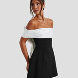 Isadora - Rochie Mini Elegantă cu Fundiță la Spate