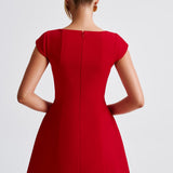 Alina – Rochie Mini Elegantă de Damă cu Decolteu Pătrat