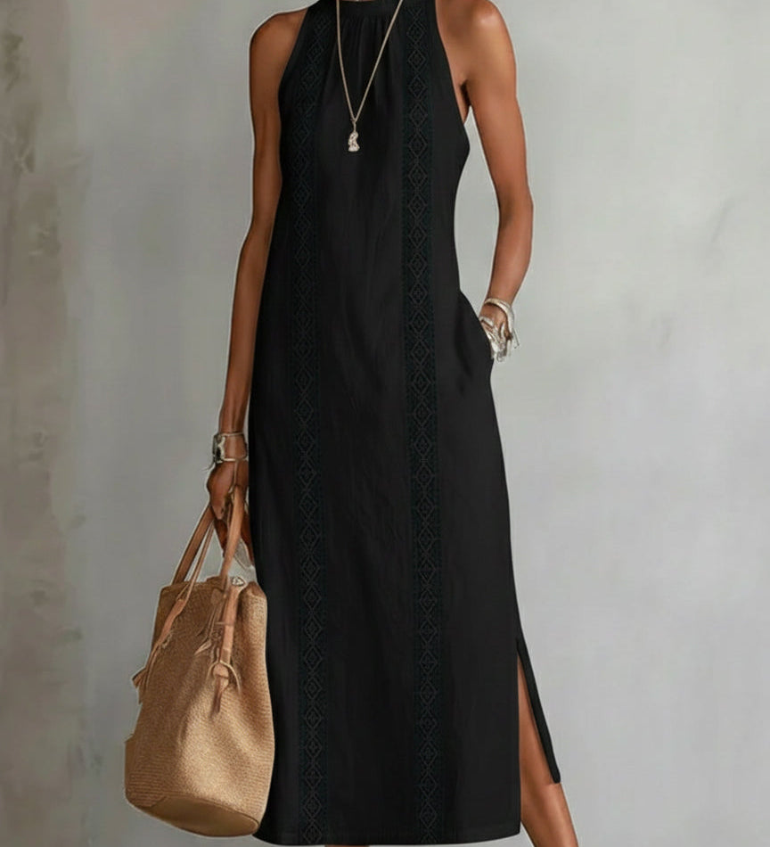 Luminița – Rochie halter ornamentală