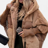 Gabriela – Jachetă Puffer Oversized cu Glugă și Patchwork